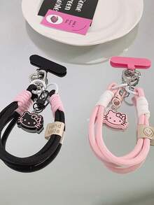 Sanrio 1条双扣猫咪造型手机腕带，粉色，兼容安卓及大多数智能手机，送给母亲、家人、朋友、孩子、生日、节日的礼物 - 彩色 - 查看 4