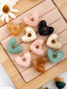 10pcs Random Resin Flower, Round Heart Shaped Pendant For DIY Earrings, Necklaces
