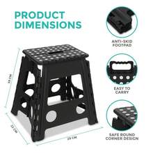 Large 150KG Folding Step Stool Multi Purpose Heavy Duty Home Kitchen Foldable - Black - View 9