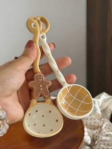 可爱甜点造型勺、陶瓷面包汤匙、萌趣浆果勺、煎饼/菠萝/牛角面包造型甜点勺、优雅厨房用勺