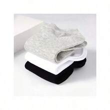 5-Pack Sweat-Absorbent Socks (Black/Gray/White) | Soft Fitted Design | All-Day Comfort For Work & Daily Life - 白色 - 查看 5