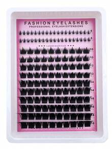 3-In-1 Eyelash Cluster, Includes 300D Long Lashes And Lower Lashes, Length 6-18mm, D/DD Shade, 136pcs, Thick Single Lashes, DIY Lash Extension, Cartoon Style, Mink Hair Material, Suitable For Various Makeup Looks, Reusable, Applicable For Daily Makeup, Cosplay, Daily Life, Wedding, Date, Party, Music Festival, Halloween, Christmas And Other Occasions - D - 查看 2