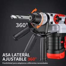 Taladro Eléctrico Industrial De Percusión Para Roca 2300w Taladro percutor eléctrico, martillo perforador rotativo de alta potencia para hormigón, martillo perforador rotativo de doble función para uso industrial. - Tipo de Enchufe A USA (110-127V) - Ver 5