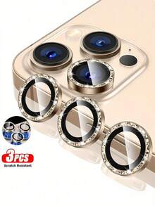 3PCS Camera Lens Protector For IPhone 17/Air/17 Pro/17 Pro Max/16/15/14/13/12/11 - 9H Hardness Scratch-Resistant Tempered Glass, Shiny Case And Anti-Fingerprint Phone Accessory.
