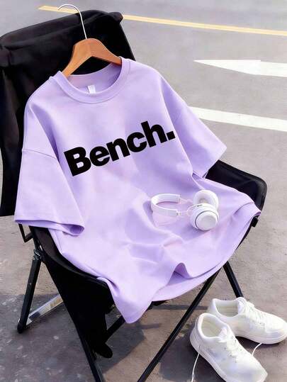 Casual Minimal Slogan Print Pattern Graphic For Girlprinted Round Casual T-Shirt For Women, Spring/Summer,Round-Neck T-Shirt ,Suitable For School, Vacation And Shopping Outfits,Back To School,Suitable For Both Men And Women, Street Style, Suitable For School, Vacation, Shopping, Sports And Other Occasions