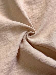 Men's Casual Drawstring Solid Color Shorts, Suitable For Summer Daily And Beach Vacation - Khaki - View 11