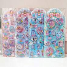 Creative Stickers, Cute Children's Water Stickers, Customizable Mermaid Water Dance Stickers, Gifts, 3D Stickers, Stereoscopic Stickers, Phone Case Stickers, Notebook Decorative Stickers, Craft Stickers, Fun Stickers, Diary Decorative Stickers, Graffiti Stickers. - Multicolor - View 1