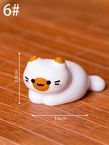 6个随机可爱猫咪摆件，微景观装饰配件，温馨的卧室、办公桌、客厅、窗台装饰，多功能小摆件，为日常空间增添舒适感 - 彩色 - 查看 9