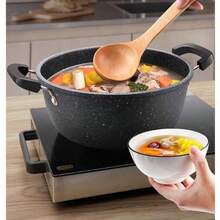 26CM Non-Stick Soup Pot Maifanite Soup Pot Handle Small Saucepan For Cooking Pan - Black - View 2
