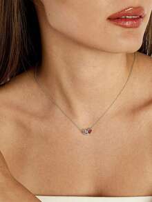 1pc Customizable Dual Birthstone Love Fashion Multifunctional Necklace, Minimalist Daily Style, Gift For Valentine's Day, Birthday, Mother's Day, Christmas (For Her) - Multicolor - View 10