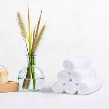 Basics Fast Drying Cotton Washcloths for Bathroom Machine Washable Soft and Highly Absorbent 12 x 12 in White 24-Pack - Blanco - Ver 4