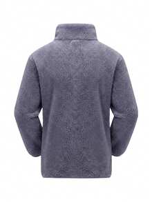 CAMEL CROWN Women's Outdoor Coral Fleece Jacket, Reversible Fleece Coat For Autumn/Winter, Thick & Warm, Anti-Static, Wind-Resistant Lining - Orchid Purple - View 8