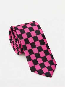 1pc Men's 5cm Small Plaid Casual Necktie, Business Suit Shirt Accessory Tie, Party Attire Necktie - Multicolor - View 7