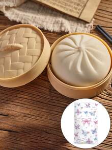 1pc Colorful Dumpling Shaped Squishy Stress Relief Ball, Comes With Gift Bag, Squeeze Dough Ball To Relieve Stress And Anxiety, Soft Bun Shaped Stretchy Desktop Toy, Squeeze And Pinch, Soft And Squishy, Stress Relief Toy - Multicolor - View 18