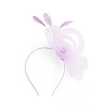 1件优雅女士茶会帽，带网纱和羽毛头饰蝴蝶结网状头饰发箍，适合婚礼、肯塔基德比配饰和服装