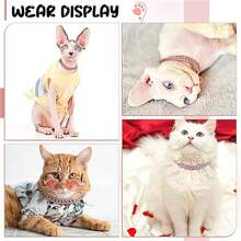 1pc Bling Rhinestone Embellished Cuban Link Pet Dog Necklace, 12mm Wide Rose Gold Chain, Hip Hop Collar Accessory For Small/Medium/Large Cats & Dogs, Suitable For Daily Wear And Holiday Gifts - Multicolor - View 6