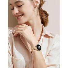 Wearlizer Metal Band Compatible With Samsung Galaxy Watch 7 6 5 4 FE Active 2 40mm 44mm/Watch 6 4 Classic 43mm 47mm 42mm 46mm/Watch 5 Pro 45mm Bands, 20mm Dressy Stainless Steel Chain Strap Women,RoseGold - 玫瑰金色 - 查看 7