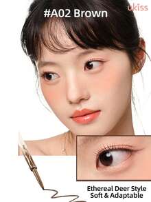 ukiss Gel Eyeliner Pencil With Brush, Smooth And Creamy Formula, Creates Natural Makeup Look, Easy To Use, Vivid Color, Nourishing, Waterproof, Sweat-Proof, Smudge-Proof - #A02 Brown - 查看 6