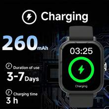 全新升级智能手表，1.83英寸高清大屏 | 260mAh长效电池 | 无线通话和音乐控制 | 多种运动模式健身追踪器 | 男女皆宜的圣诞礼物