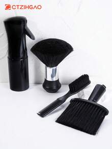 CTZIHGAO 1/5pcs Professional Barber Grooming Kit - Essential Tools For Haircut And Beard Care - Includes Heat-Resistant Styling Comb, Beard Trimmer Cleaning Brush, Soft Nylon Bristle Beard Brush, And Neck Duster, Multi-Functional Haircutting Accessories, Suitable For Barbershops, Salons, Home Use, Men's Grooming, And DIY Hairstyling. - Black - View 12