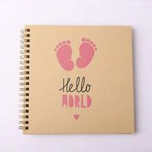 Vintage Kraft Paper Printed Handmade Photo Album, DIY Baby Growth Memory Book, Scrapbook, Children's Diary - Multicolor - View 5