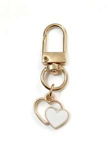 4pcs/Pack Cute Heart Shaped Keychains, Creative Heart Keychains Gift, Metal Material, Suitable For Students, Graduation Season, Teacher Gifts - Multicolor 1 - View 4