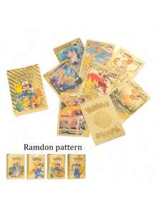 【宝可梦集换式卡牌游戏收藏卡】官方授权55张英文版动画游戏卡牌 | 金/银箔黑色主题 | SEC/SSP闪光稀有卡和插画师稀有卡 | VMAX/GX/VSTAR/EX对战卡和训练家/能量卡 | 全息棱镜涂层