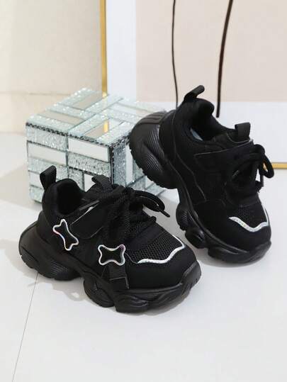 1 Pair Kids Breathable Mesh Soft Bottom Comfortable Non-Slip Casual Chunky Sneakers, Children Toddler Sports Sneakers