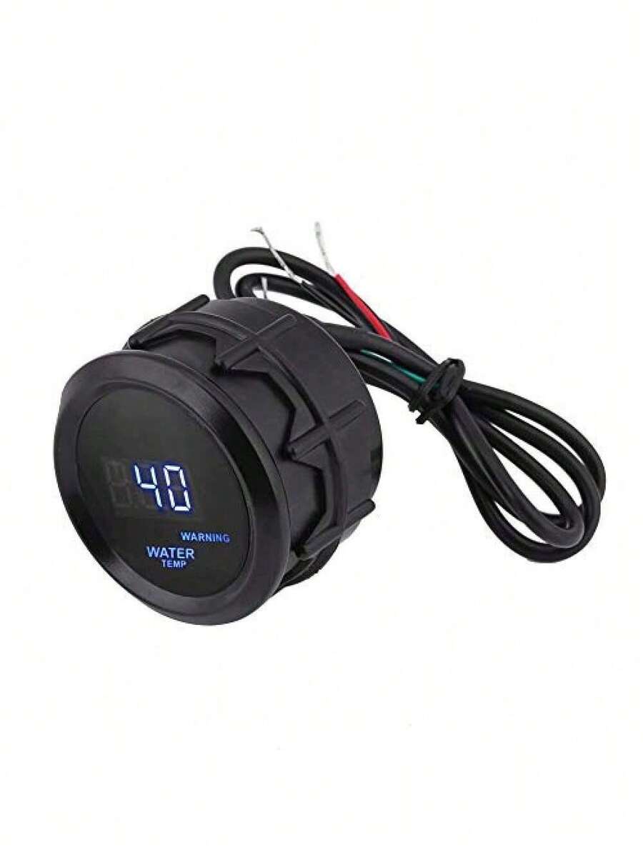 EstiloTendenciaMedidor De Temperatura Digital, Sensor De Temperatura Para Coche, 40-150 ℃   , DiseñO Compacto De 5 Cm, Pantalla LED Azul De 52 Mm, Para AutomóViles, Hogar, Oficina, CocinaCalidad PremiumVersióN Mejorada - 1 - Ver 1
