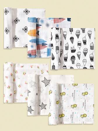 1 pieza Manta de envolver para recién nacidos, manta suave y absorbente para bebés, regalo de primavera/verano para bebés, manta para proteger del viento en el cochecito de bebé