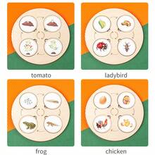 Montessori Life Cycle Logic Puzzle Educational Toy, Children's Nature Cognition Enlightenment Toy, Wooden Intellectual Game Board