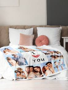 Custom Blankets, Personalized Photos And Text Gifts, Flannel Personalized Photo And Text/Name Blankets For Easter, Personalized Soft And Comfortable Blankets, Customized Special Photo And Text/Name As Graduation Gift, Class Of 2026, Mother's Day, Birthday Gifts, Family, Wedding, Souvenir Customized Blankets, Blankets Suitable For All Seasons, Washable, Machine Washable, Lightweight, Breathable, Comfortable, Warm, Comfortable Customization, Unique, 280gsm For Him, Her Personalized Ideal Gifts For Her, Him, Family, Boyfriend, Girlfriend, Father, Family, Mother, Lover, Daughter, Son, Grandfather, Grandmother, Friend, Classmate, Pet. Perfect Nap, Camping, Travel, Home, Daily Life, Office Decoration, Birthday, Anniversary, Valentine's Day, Thanksgiving, Christmas, Halloween, Father's Day, Wedding - 彩色 - 查看 6