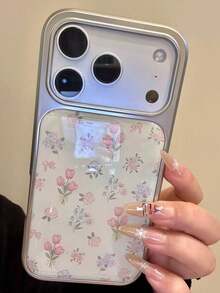 Cute Pink Tulip Floral Flower Cherry Pattern Phone Case Compatible With IPhone 17 Pro Max 17 Pro 17 16 Pro Max 16 Pro 16 15 Pro Max 15 Pro 15 14 Pro Max 14 Pro 14 13 Pro Max 13 Pro 13 12 Pro Max 12 Pro 12 11 Stylish Lovely Spring Soft Shockproof Back Cover - Tulips In Floral Pattern - View 2