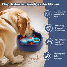 1 buc animal de companie lent hrănitor câine anti-sufocare plastic bol de hrănire mâncare sănătoasă animale de companie puzzle jucărie pentru câini - Multicolor - Vizualizare 5