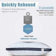 Meoflaw uLuxurious Hotel Gel almohadas de cama para cama de lado y espalda Queen color blanco - blanco - Ver 4