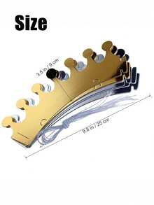 金色纸皇冠，派对金色皇冠帽，国王皇冠，生日快乐纸帽，王子公主皇冠，氛围装饰头饰，拍照道具，节日装饰创意礼物，适用于生日派对和蛋糕店摄影道具，庆祝活动 - 彩色 - 查看 5