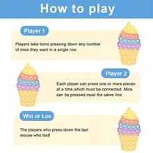 彩色冰淇淋泡泡减压玩具，成人和儿童流行的泡泡破裂玩具，圣诞节、万圣节派对游戏装饰礼物，放松玩具，适合儿童和成人的有趣推挤和时尚游戏 - 彩色 - 查看 12