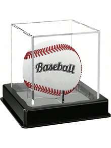 EstiloTendenciaVitrina De BéIsbol Para Pelotas, Vitrina De BéIsbol Con Soporte De BéIsbol Vitrina De BéIsbol AcríLica Vitrina De BéIsbol Con ProteccióN UV (Transparente 1)Calidad PremiumVersióN Mejorada