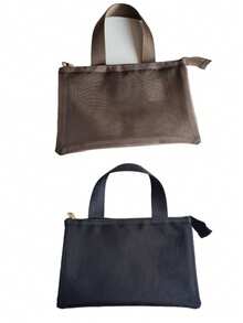 三层大容量透明网眼化妆包，轻便旅行化妆品和洗漱用品收纳袋，耐用涤纶材质，不防水，拉链封口，男女通用，旅行必备，邮轮度假必备 - 彩色 - 查看 15