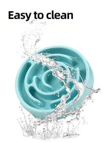 1PC Dog Slow Feeder Bowl, Anti-Spill Pet Food Dish For Training & Mental Stimulation, Dog Puzzle Toy & Pet Supplies