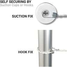 Go Travel Clothes Line línea de Ropa fácil de Colgar con Cuerda de poliéster y ventosas de Goma en los Extremos Ideal para hoteles Camping caravanas en Cualquier Lugar y en Cualquier Lugar - blanco - Ver 2