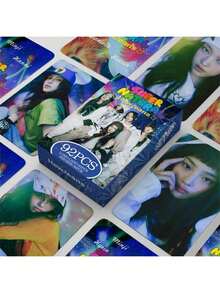 92pcs/Box Weverse (60pcs LOMO Cards + 32pcs Stickers) K-POP Fan Merchandise, SKZ Limited Edition Fan Goods, Collectible Photo Cards, Stickers, Holiday Gifts - Multicolor - View 2