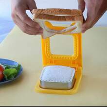 3-In-1 Sandwich Maker Set, Includes Sandwich Cutter, Pancake Maker, And Dinosaur, Heart, Square, Star Shaped Cutters - Silver - View 7