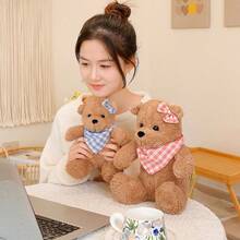 1pc Teddy Bear Plush Doll, Soft Stuffed Teddy Bear Doll, Cute Plush Doll, Decoration For Valentine's Day, Wedding, Party, Gift For Girlfriend, Best Friend, Birthday - Multicolor - View 7