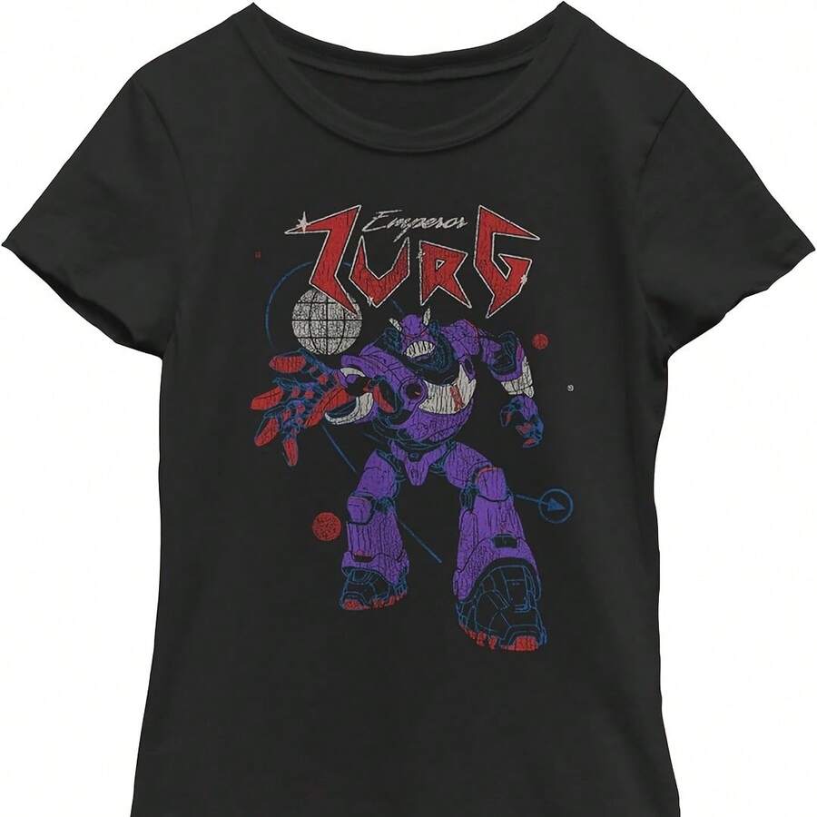 Fifth Sun Girl's Emperor Zurg Di T-Shirt - 灰色 - 查看 1