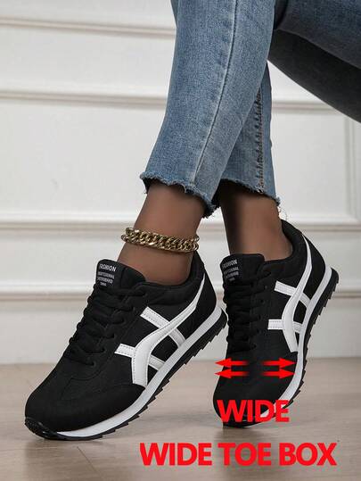 Women's Wide Sneakers, Breathable, Comfortable, And Fashionable, Are Perfect For Ladies' Casual Sports Shoes. Lightweight, Anti-Slip, And Shock-Absorbing Running Shoes, Ladies' Shoes, Women's Wide-Toe Shoes, Provide A Comfortable Space For Your Feet, Suitable For Any Foot Type,Casual Sports Shoes For Both Men And Women