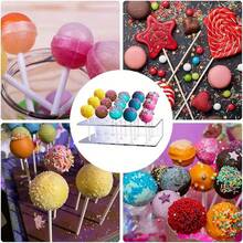 2个装15孔亚克力棒棒糖展示架，蛋糕棒棒糖展示架，透明蛋糕棒棒糖展示架，透明棒棒糖架，适用于婚礼、派对、餐厅、聚会、商场、婚礼用品、派对甜点展示、甜点架 - 彩色 - 查看 8