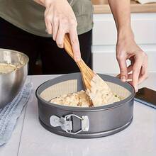 1pc/2pcs Non-Stick Silicone Baking Liners - Reusable, Heat-Resistant Mats For Cookie, Macarons, Bread, Pastry, Prevent Cake From Sticking Side And Bottom - Grey - View 2