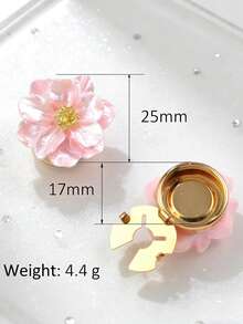 1件花朵袖扣，女士胸针纽扣套，时尚高端，山茶花束紧夹，领带夹，女士配饰，女士派对轻奢气质服装袖口套，适合日常佩戴，朋友礼物，爱人礼物，家人礼物 - 山茶花 - 查看 5