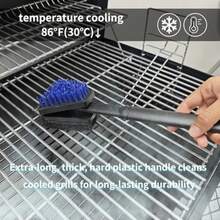 Nylon Grill Brush No Wire Bristle Barbecue Brush Grill Cleaning Kit Safe Grill Scraper Brush for Outdoor Grill Cleaner with Hole BBQ Brush Accessories Clean Cool Grates Gift for Men Dad 3 PCS - Negro - Ver 5